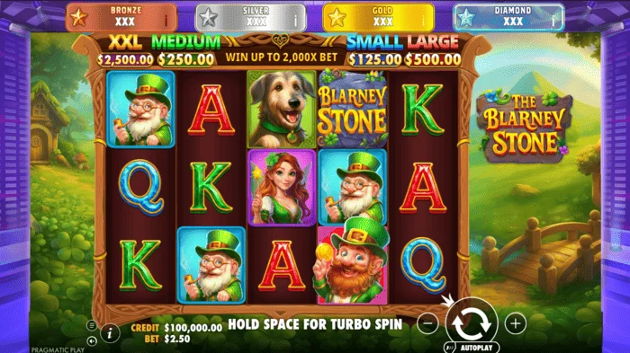 The Blarney Stone - zaslon igre u aktivnoj sesiji